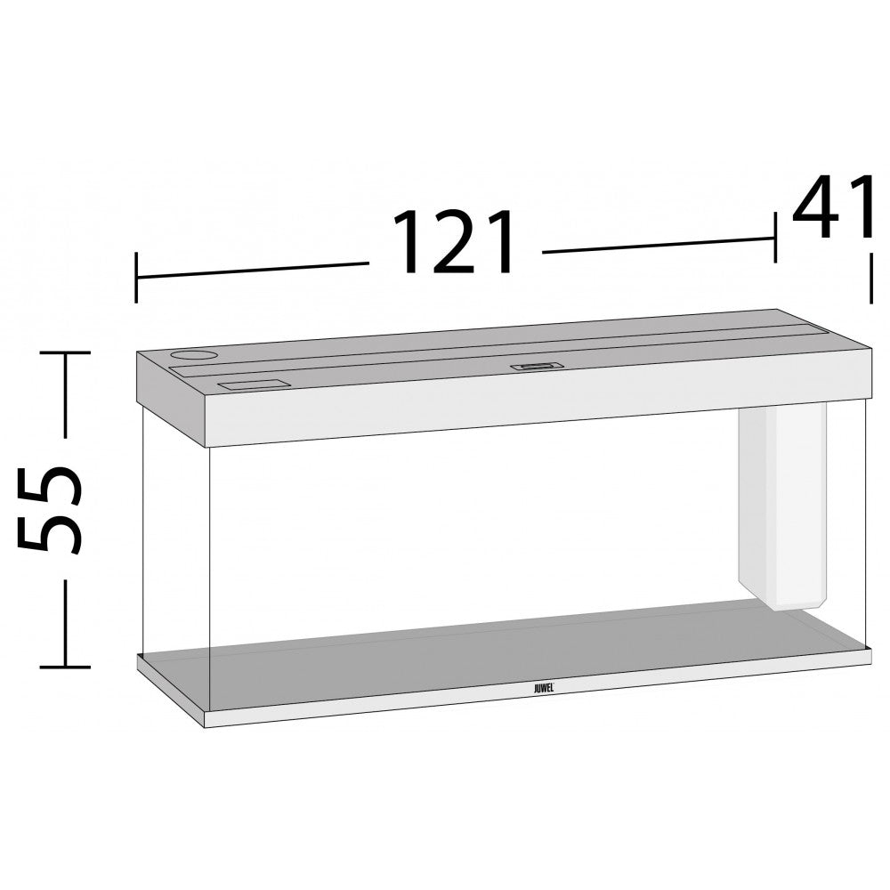 Акваріум Juwel прямий RIO 240 LED, 121х55х41см, 240 л