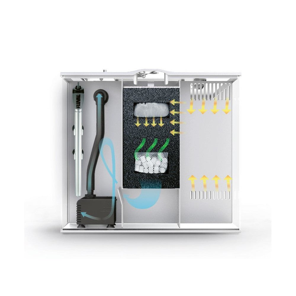 Акваріум Fluval FLEX з обладнанням, 34 л (білий)