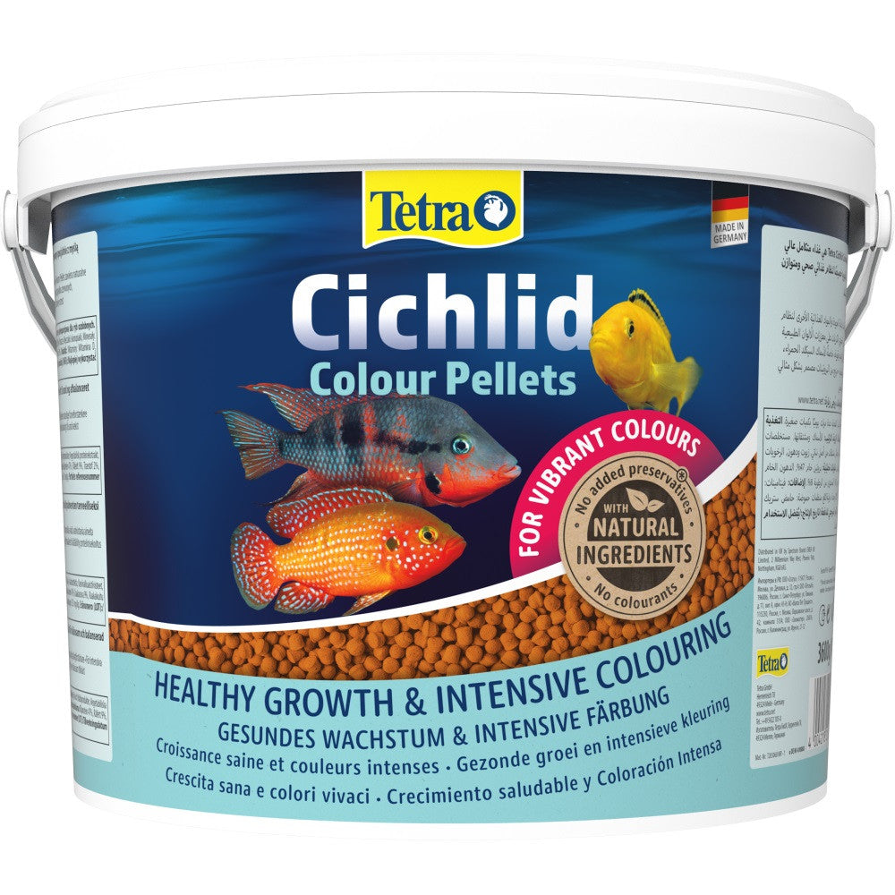 Корм Tetra Cichlid Colour для всіх цихлід, для яскравості забарвлення, 10 л (гранули)