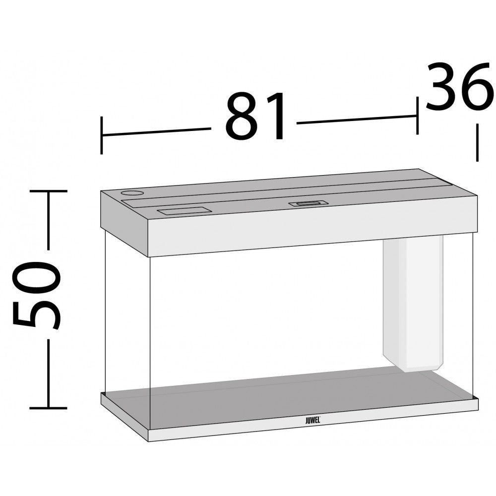 Акваріум Juwel Rio 125 LED прямий, 81х50х36 см, 125 л