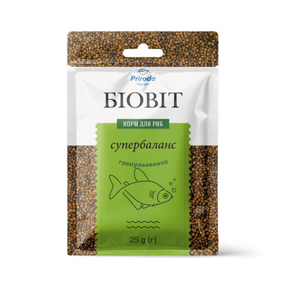 Корм Природа Біовіт «Супербаланс» для яскраво-забарвлених активних риб, гранульований, 25 г