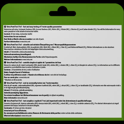 Набір індикаторних тестів Tetra Pond Test 7in1 для ставка, для перевірки показників якості води, 25 шт