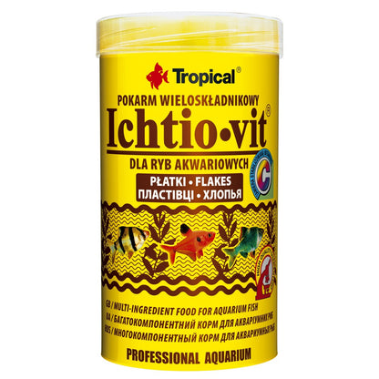 Сухий корм Tropical Ichtio-Vit для всіх акваріумних риб, 100 г (пластівці)