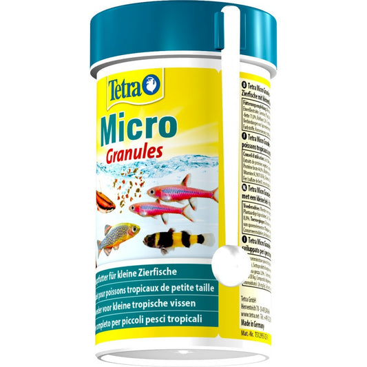 Корм Tetra Micro Granules для акваріумних дрібних рибок, 100 мл (гранули)