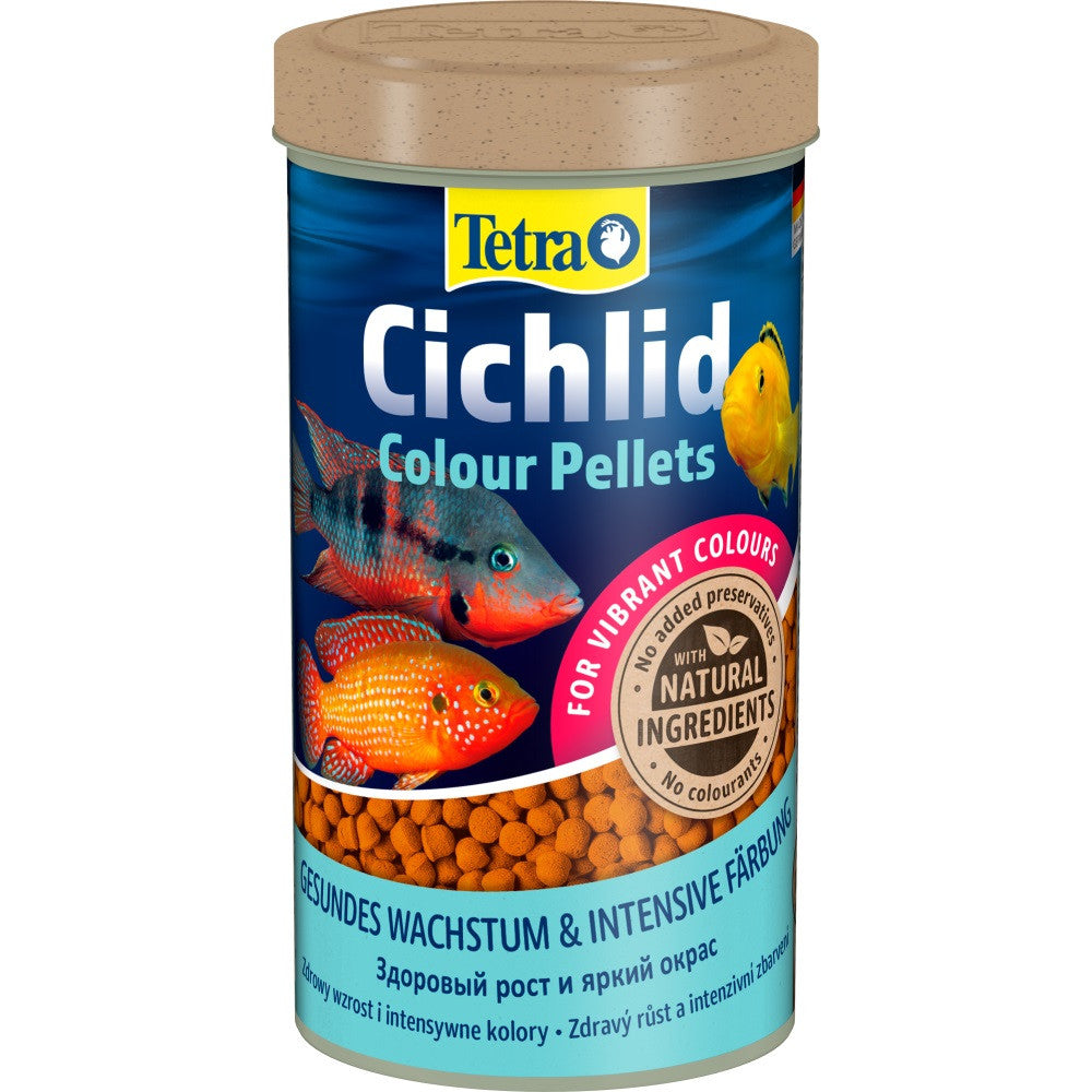 Корм Tetra Cichlid Colour для всіх цихлід, для яскравості забарвлення, 500 мл (гранули)