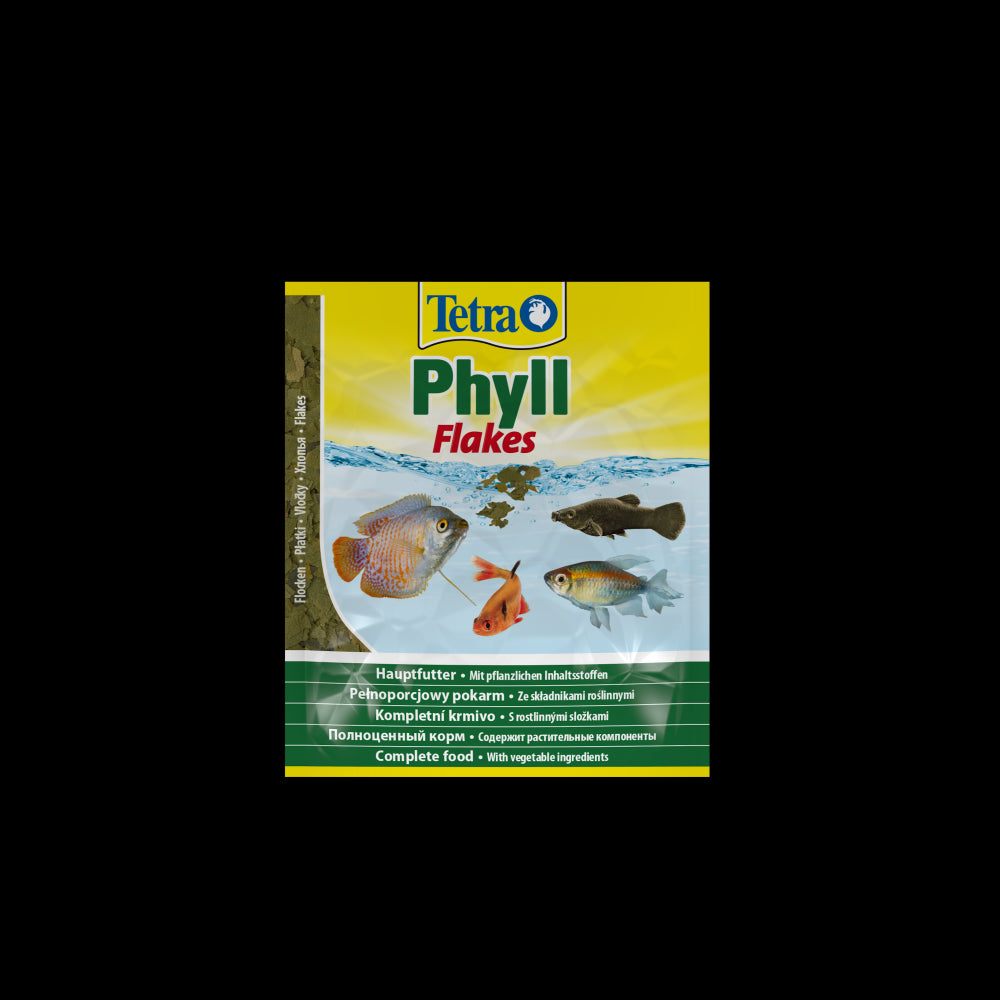 Корм Tetra Phyll Flakes для травоїдних рибок, 12 г (пластівці)
