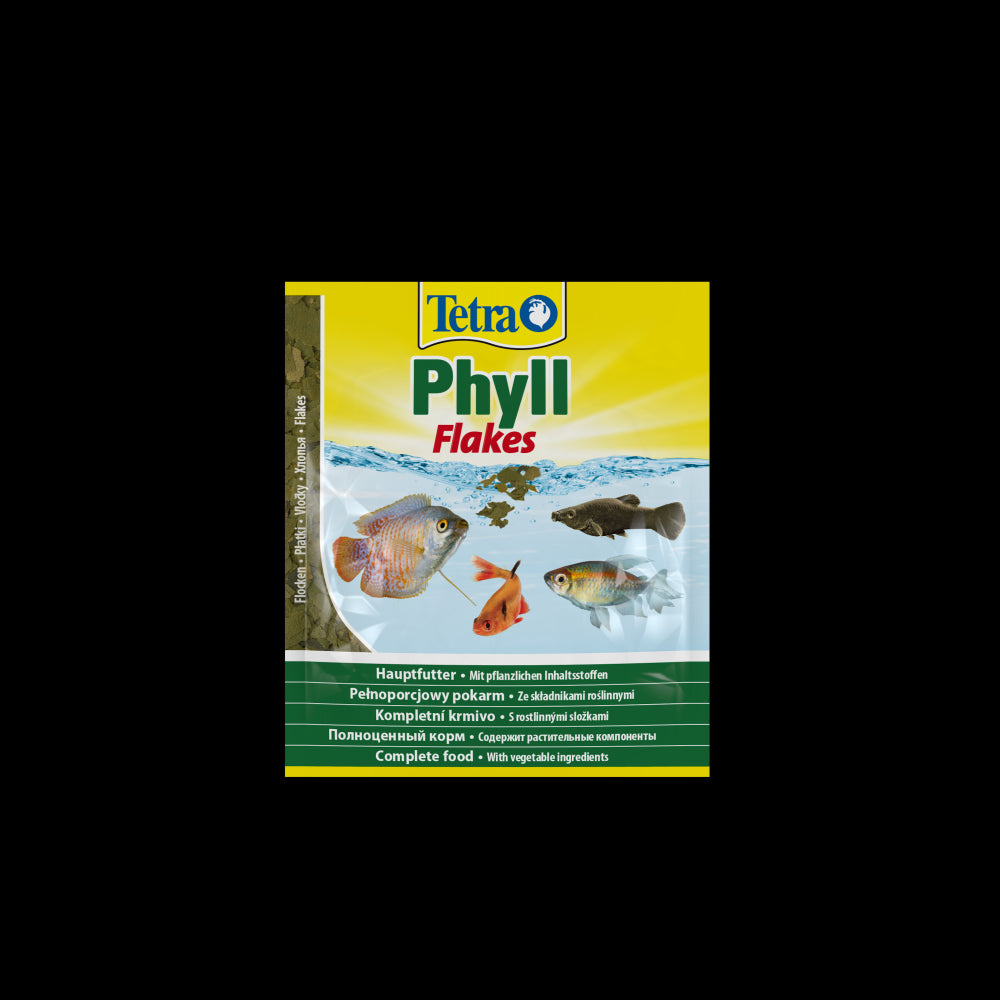 Корм Tetra Phyll Flakes для травоїдних рибок, 12 г (пластівці)