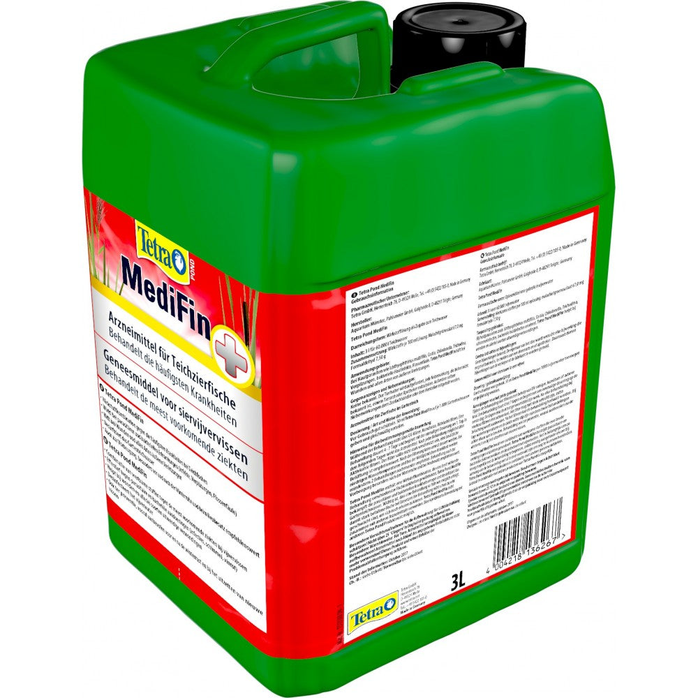 Засіб Tetra Pond MediFin лікарський проти інфекцій та хвороб ставкових риб, 3 л на 60000 л