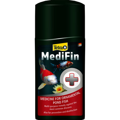 Засіб Tetra Pond MediFin для ставкових риб, лікарський засіб проти інфекцій та хвороб, 1 л на 20 000 л