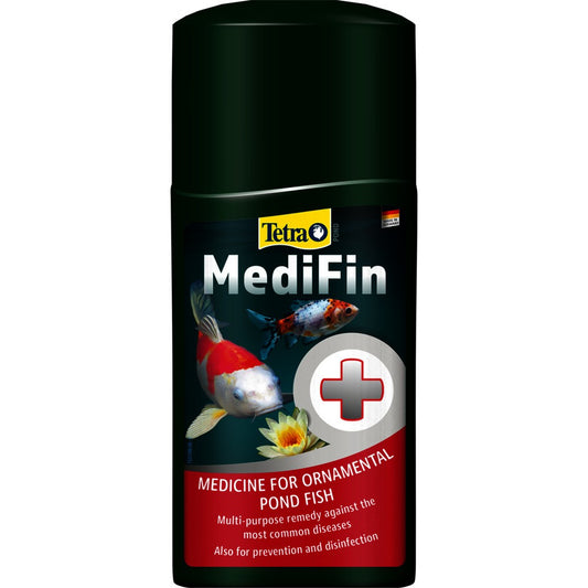 Засіб Tetra Pond MediFin для ставкових риб, лікарський засіб проти інфекцій та хвороб, 1 л на 20 000 л